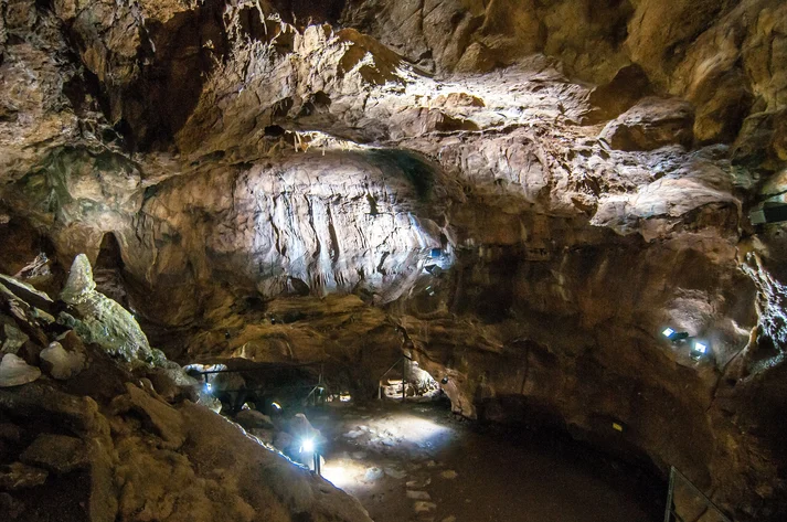 Der "Hübichsaal" in der Iberger Tropfsteinhöhle des HöhlenErlebnisZentrums im Harz