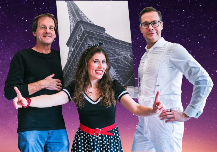 Pressefoto der Band "CometTrio" zum "French up!"-Konzert im Neu-Deli