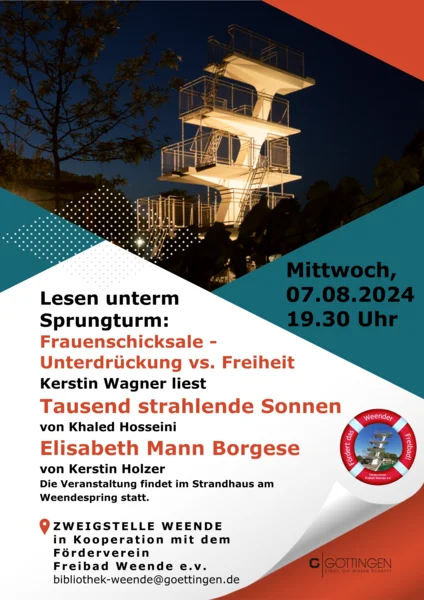 Plakat mit Bild vom Sprungturm