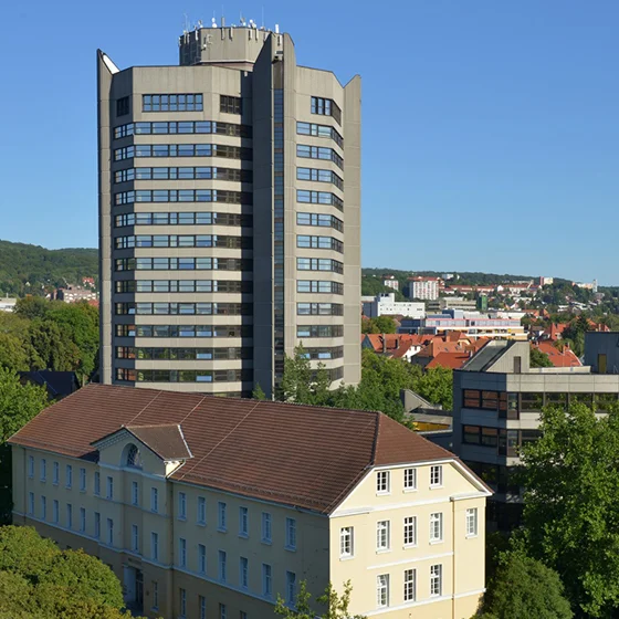 Neues Rathaus Göttingen mit Amtshaus - Blick Richtung Süden