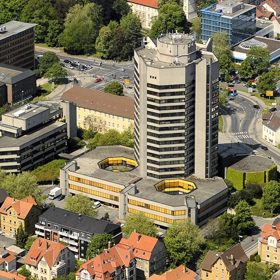 Neues Rathaus Göttingen - Luftaufnahme