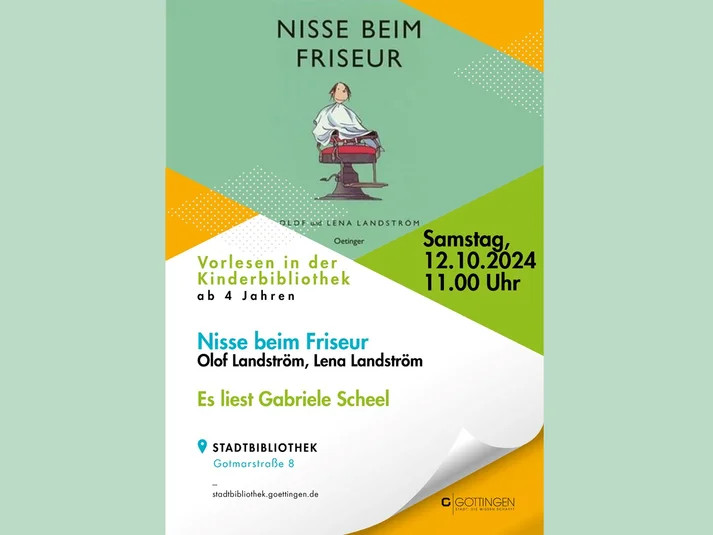 Plakat "Nisse beim Friseur"