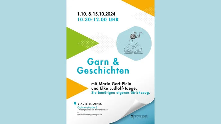 Plakat Garn und Geschichten