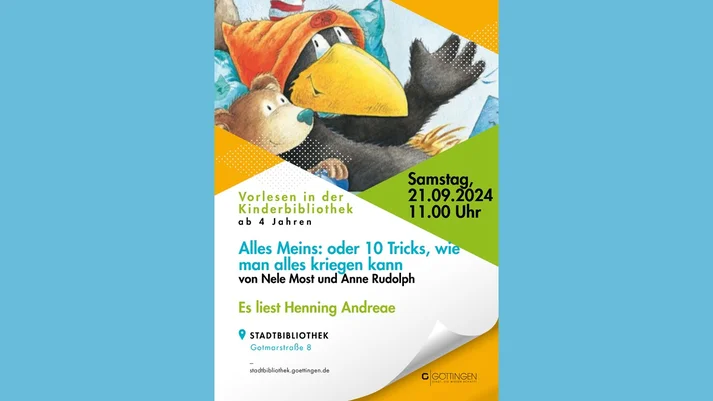 Plakat Vorlesen Der Rabe Socke Alles Meins