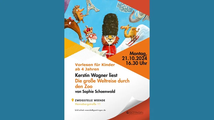 Plakat Vorlesen in der Zweigstelle Weende