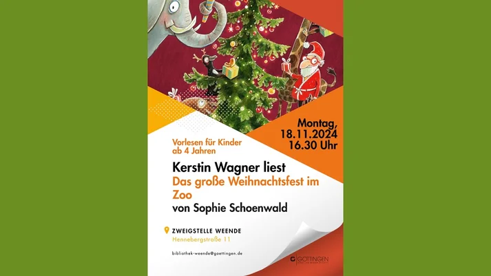 Plakat Weihnachtsfest im Zoo