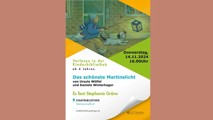 Plakat Donnerstagsvorlesen "das schönste Martinslicht"