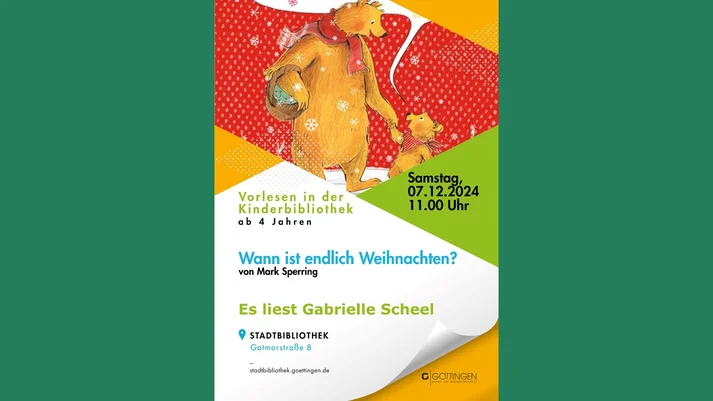 Plakat Vorlesen KB Wann ist endlich Weihnachten