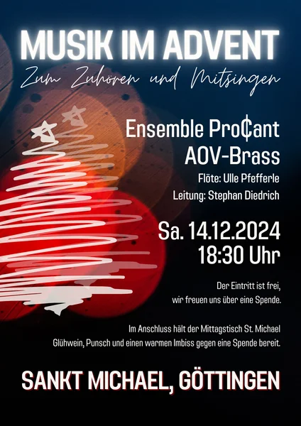 Plakat Musik im Advent Ensemble ProCant