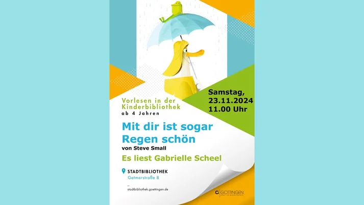 Plakat "Mit dir ist sogar der Regen schön"