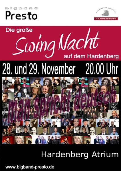 Plakat der Band, man spricht deutsch