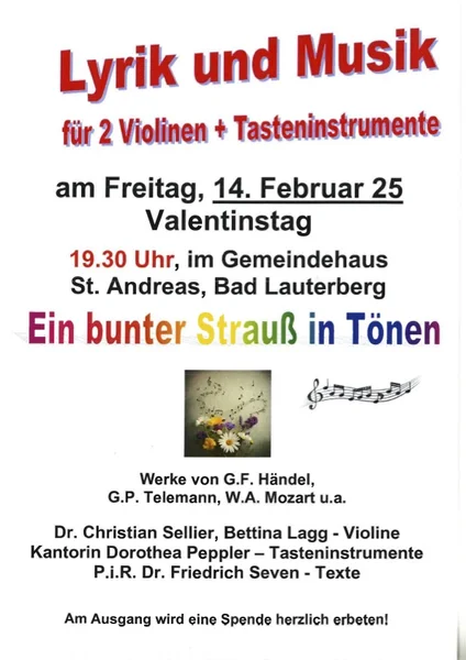 Plakat Lyrik und Musik