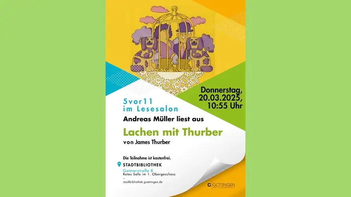 Plakat "Lachen mit Thurber"