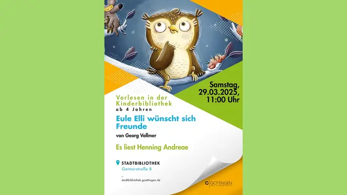 Plakat "Eule Elli wünscht sich Freunde"