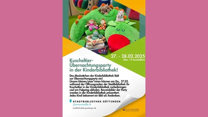 Plakat Kuscheltierübrnachtunsparty