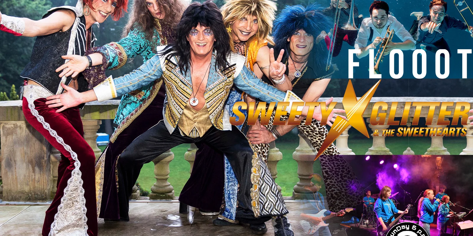 Live on Stage: Sweety Glitter and the Sweethearts, FLOOOT & SunDay 6 p.m.