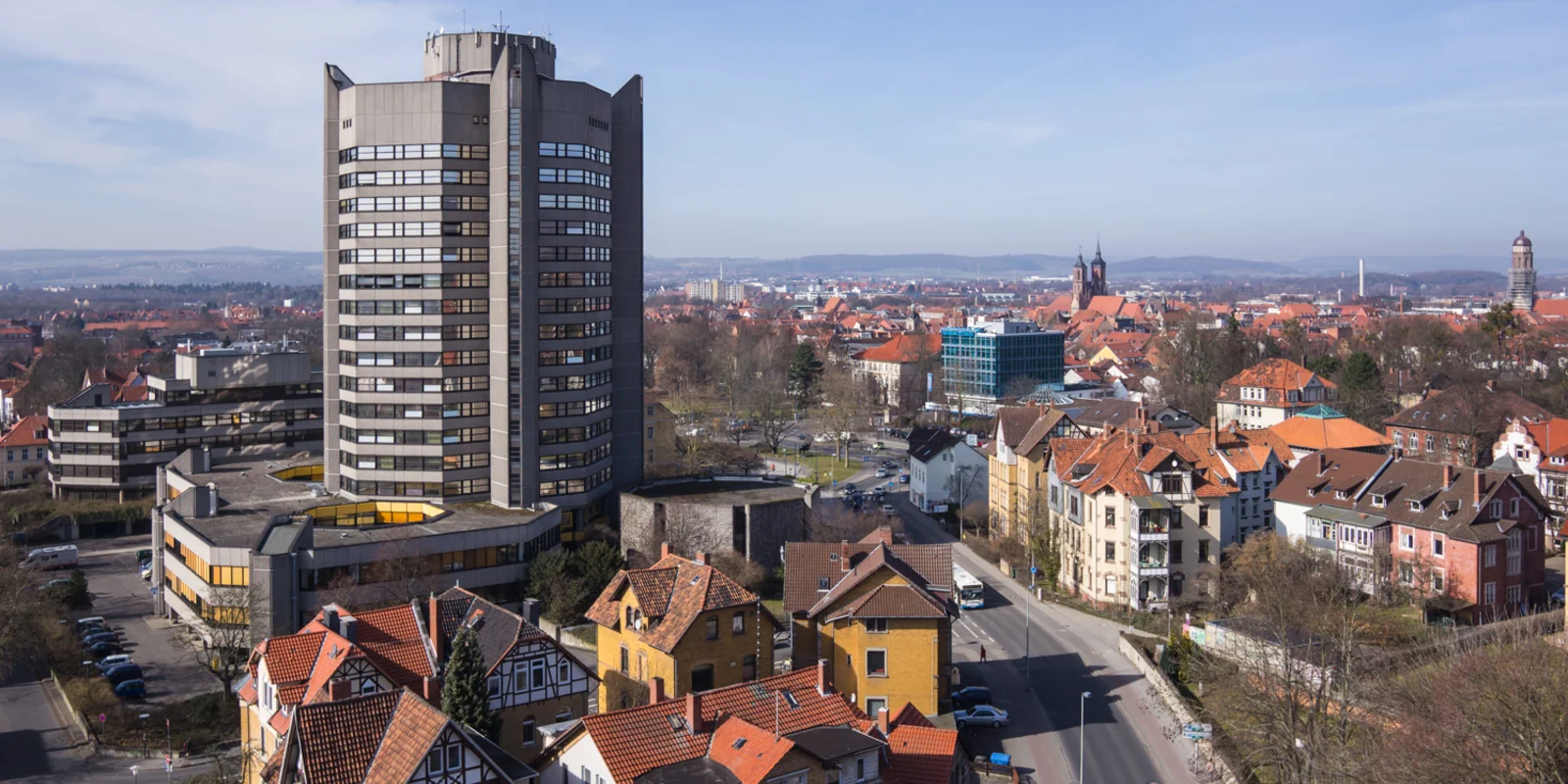 Neues Rathaus der Stadt Göttingen - Blick Richtung Norden