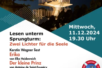 Plakat Lesen unterm Sprungturm 11.12.2024