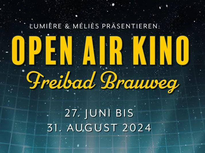 Plakat Open-Air Kino im Freibad Brauweg