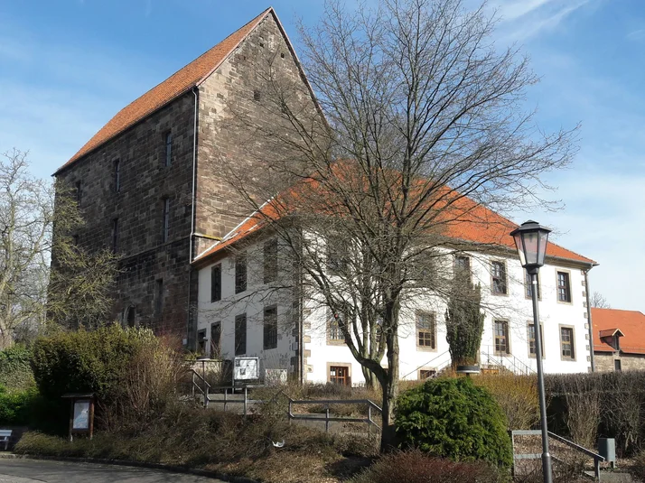 Burg Hardeg Außenansichgt mit Baum