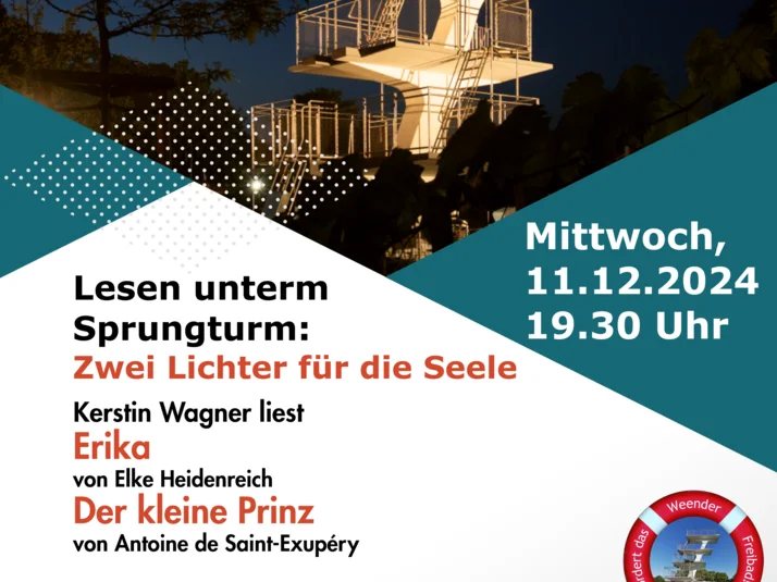 Plakat Lesen unterm Sprungturm 11.12.2024